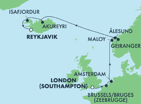 Allure of the Seas- Map- Touri Cruise